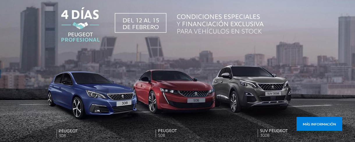 “4 Días Peugeot Profesional”: ofertas irrepetibles especialmente pensadas para autónomos y empresas